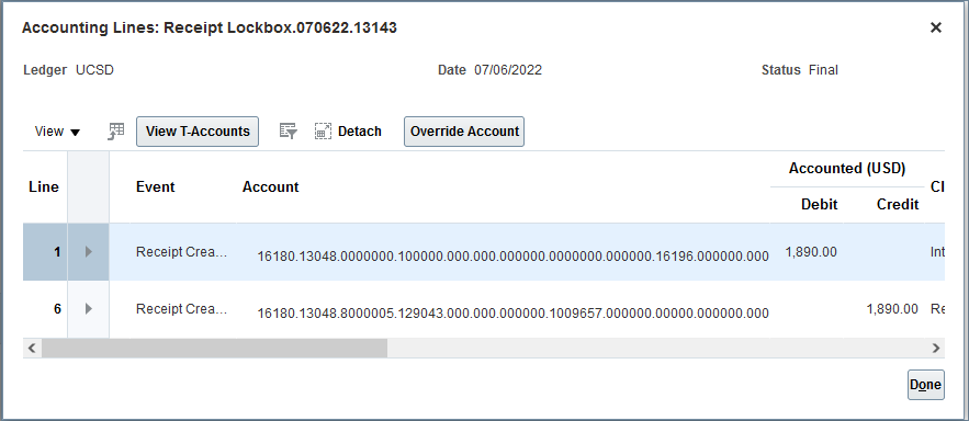 Case 3 Payment applied to the invoice