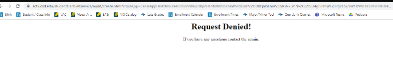 Screenshot: "Request Denied" Error Message