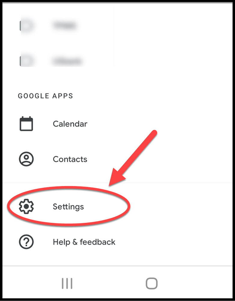 Android screenshot - choose Settings
