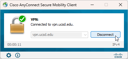 Disconnecting from the VPN