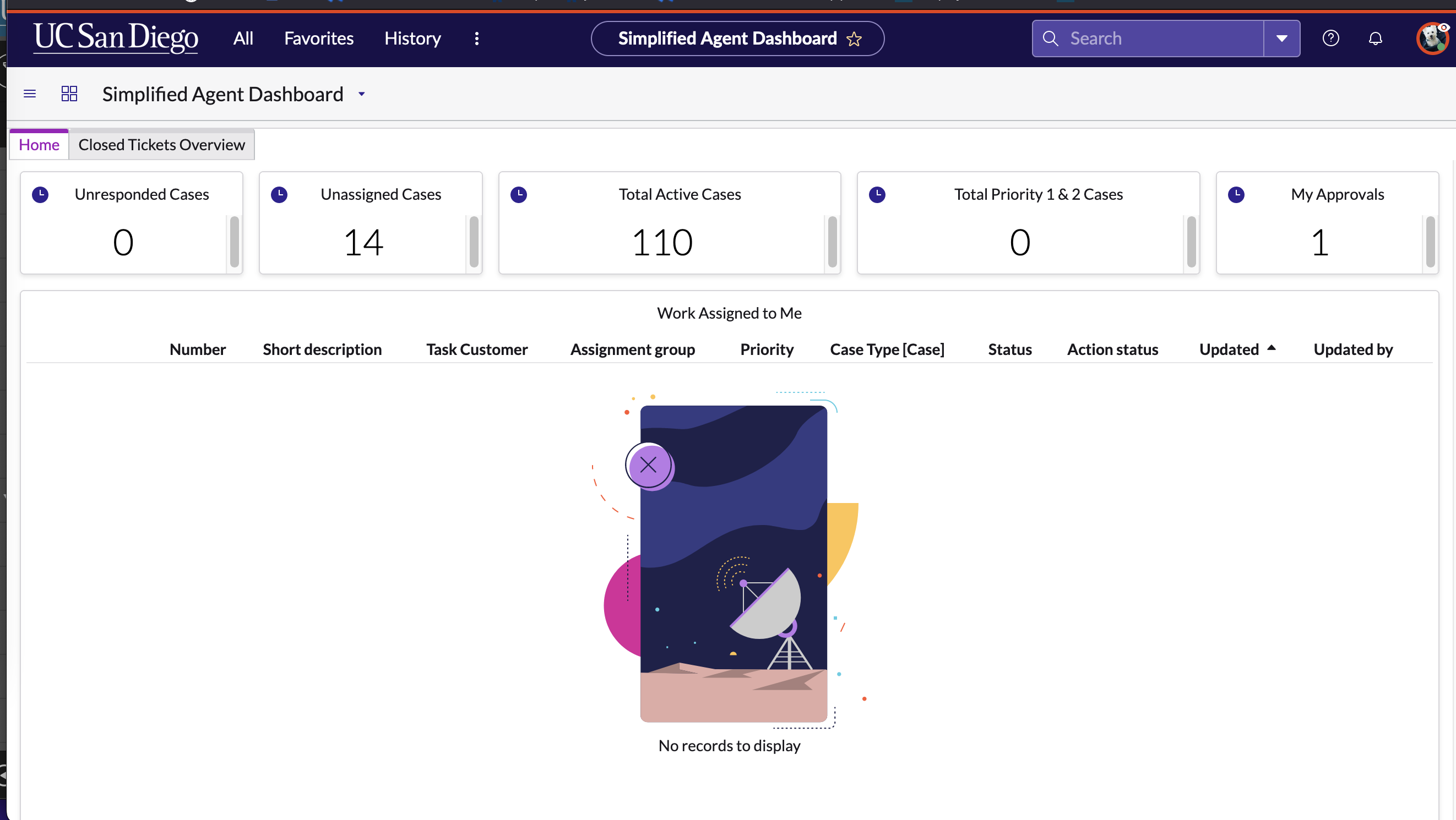 simplifiied agent dashboard