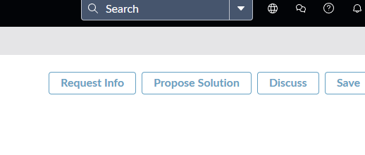 An image showing the discuss button alongside the save button and "Propose solution" button