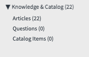Screenshot: Article section in the navbar 
