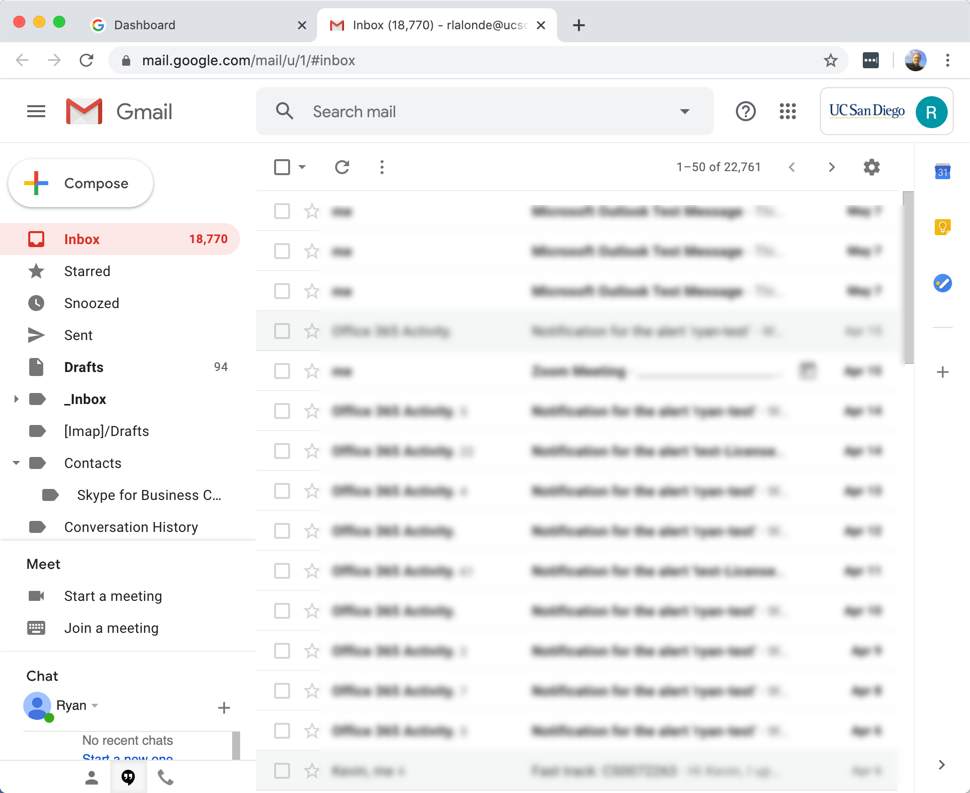 Screenshot: Gmail inbox