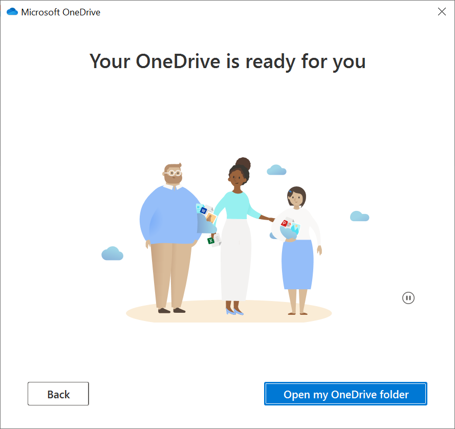 Screenshot: OneDrive Ready Prompt