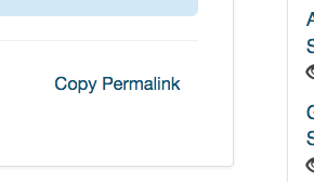 Screenshot: Permalink button at end of KB article