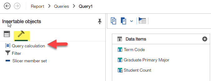 Screenshot: Query Calculation 