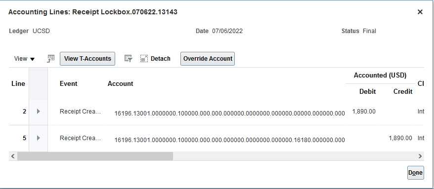 Case 3 Cash received