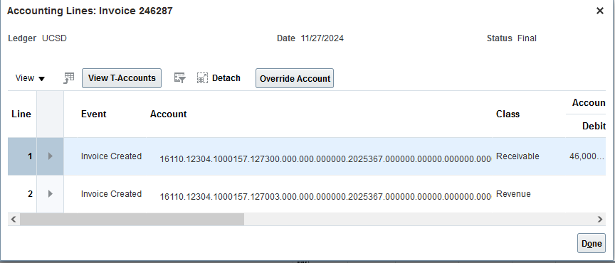 Case 2 Invoice Created